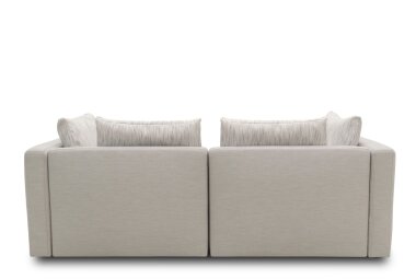 Gartenlounge Sofa 2-Sitzer Bozhana 220x67x96 mit Outdoorbezug silber