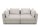 Gartenlounge Sofa 2-Sitzer Bozhana 220x67x96 mit Outdoorbezug silber