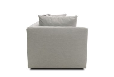 Gartenlounge Sofa 3-Sitzer Bozhana 312x67x96 mit Outdoorbezug silber