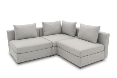 Gartenlounge Set 2 Bozhana mit Outdoorbezug in silber