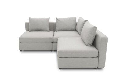 Gartenlounge Set 2 Bozhana mit Outdoorbezug in silber