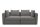 Gartenlounge Sofa 2-Sitzer Bozhana 220x67x96 Outdoorbezug in anthrazit