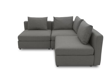 Gartenlounge Set 2 Bozhana mit Outdoorbezug in anthrazit