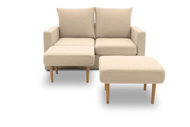 Gartenlounge Set 1 Bozhitsa 170x104x105 mit Outdoorbezug in beige
