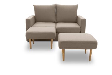 Gartenlounge Set 1 Bozhitsa 170x104x105 mit Outdoorbezug in braun