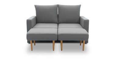 Gartenlounge Set 1 Bozhitsa 170x104x105 mit Outdoorbezug in dunkelgrau