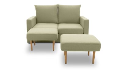 Gartenlounge Set 1 Bozhitsa 170x104x105 mit Outdoorbezug in grün