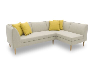 Gartenlounge Ecklounge Braelyn 241x82x159 mit Outdoorbezug in sand