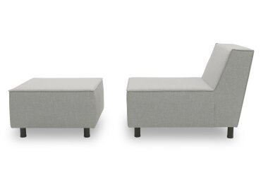 Gartenlounge Set 1 Brandie 146x77x176 mit Outdoorbezug in silber