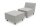 Gartenlounge Set 1 Brandie 146x77x176 mit Outdoorbezug in silber