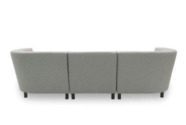 Gartenlounge Sofa 3-Sitzer Brandie 279x77x103 mit Outdoorbezug silber