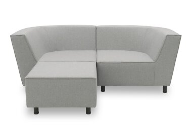 Gartenlounge Set 2 Brandie 206x77x176 mit Outdoorbezug in silber