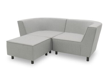 Gartenlounge Set 2 Brandie 206x77x176 mit Outdoorbezug in silber