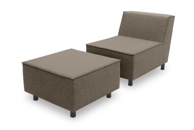 Gartenlounge Set 1 Brandie 146x77x176 mit Outdoorbezug in...
