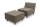 Gartenlounge Set 1 Brandie 146x77x176 mit Outdoorbezug in braun