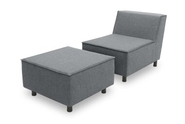 Gartenlounge Set 1 Brandie 146x77x176 mit Outdoorbezug in...