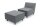 Gartenlounge Set 1 Brandie 146x77x176 mit Outdoorbezug in dunkelgrau