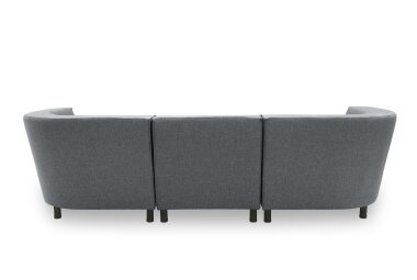 Gartenlounge Set 3 Brandie 279x77x176 mit Outdoorbezug in dunkelgrau