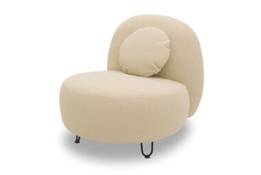 Gartenlounge Sessel Bratomila 78x46x78 mit Outdoorbezug in beige