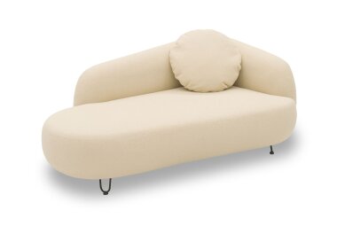 Gartenlounge Sofa 2-Sitzer Links Bratomila 177x79x105 Bezug in beige