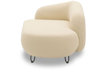 Gartenlounge Sofa 2-Sitzer Rechts Bratomila 177x79x105 Bezug in beige