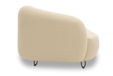 Gartenlounge Sofa 2-Sitzer Rechts Bratomila 177x79x105 Bezug in beige