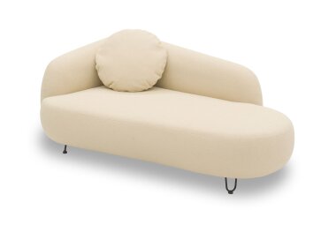 Gartenlounge Sofa 2-Sitzer Rechts Bratomila 177x79x105 Bezug in beige