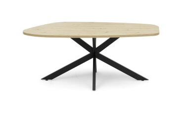 Esstisch Elenya 200x77x100 Metall+Holzwerkstoff Schwarz/Asteiche