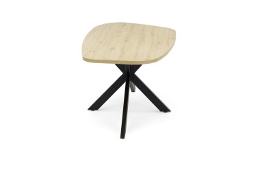 Esstisch Elenya 200x77x100 Metall+Holzwerkstoff Schwarz/Asteiche