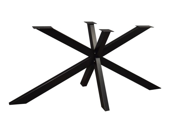 Tischgestell Stern lang Elgin 162x74x77 Metall Schwarz