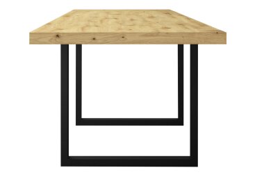 Esstisch Elgin 3 175x80x100 Metall+Holzwerkstoff Schwarz/Asteiche