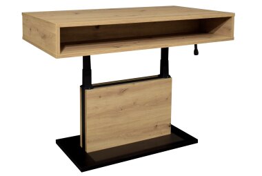 Couchtisch Höhenverstellbar Else 2 110x59x60 Holzwerkstoff Asteiche
