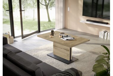 Couchtisch Höhenverstellbar Else 3 120x56x70 Holzwerkstoff Wotan Eiche