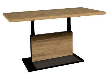 Couchtisch Höhenverstellbar Else 4 120x49x70 Holzwerkstoff Asteiche
