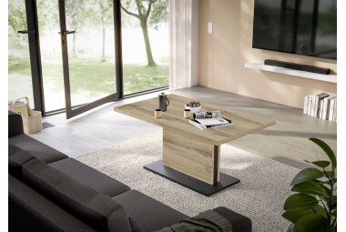 Couchtisch Höhenverstellbar Else 4 120x49x70 Holzwerkstoff Wotan Eiche