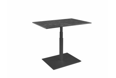 Couchtisch höhenverstellbar Chapa 90x47x60 Glas Anthrazit/Keramik Nero