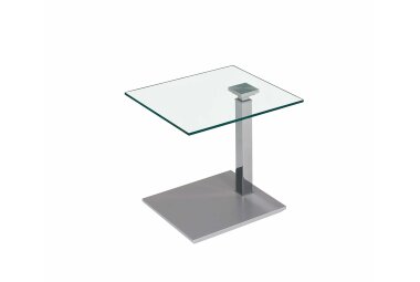 Beistelltisch h&ouml;henverstellbar Charita 55x47x47 Glas...