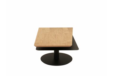 Couchtisch höhenverstellbar Charil 100x46x60 Furnier Wildeiche/Schwarz