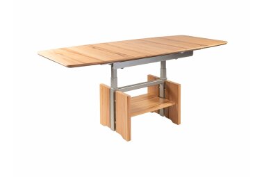 Couchtisch höhenverstellbar und ausziehbar Cindy 120x54x70 Kernbuche