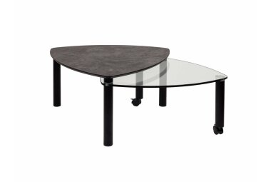 Couchtisch mit ausdrehbarer Ablage Clarie 80x43x80 HPL...