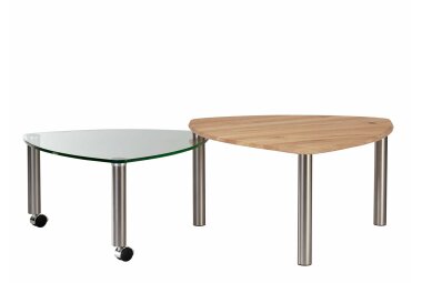 Couchtisch Ablage ausdrehbar Clarina 80x43x80 Massivholz...