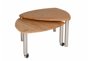 Couchtisch Ablage ausdrehbar Clarita 80x43x80 Massivholz...