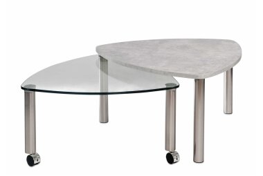 Couchtisch Ablage ausdrehbar Clary 80x43x80 Holzwerkstoff...