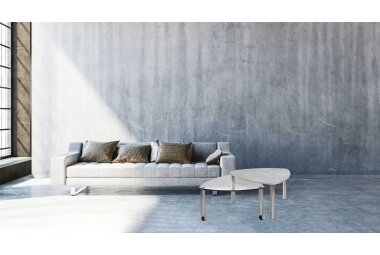 Couchtisch Ablage ausdrehbar Clary 80x43x80 Holzwerkstoff Nickel/Beton