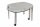 Couchtisch Ablage ausdrehbar Clary 80x43x80 Holzwerkstoff Nickel/Beton