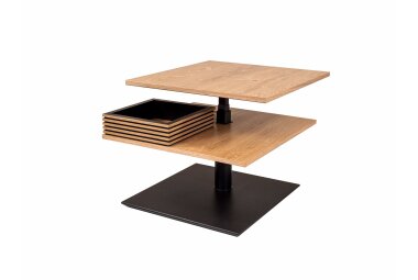 Couchtisch h&ouml;henverstellbar Clare 70x49x70 Furnier...