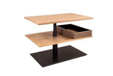 Couchtisch h&ouml;henverstellbar Clem 90x49x60 Furnier...