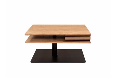 Couchtisch höhenverstellbar Clem 90x49x60 Furnier Schwarz/Wildeiche