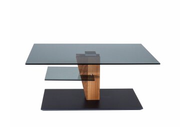 Couchtisch höhenverstellbar Clio 100x47x60 Parsolglas Wildeiche/Grau