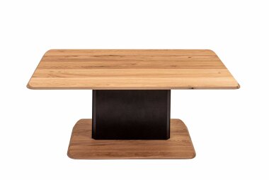 Couchtisch höhenverstellbar Clo 100x48x65 Massivholz Schwarz/Wildeiche